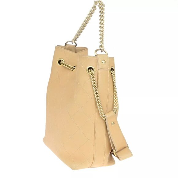 CHANEL CC Logo Matelasse 2Way Chain Shoulder Hand Bag Leather Beige - Picture 16 of 16